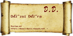 Dézsi Dóra névjegykártya