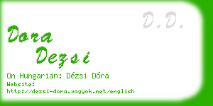 dora dezsi business card