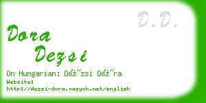 dora dezsi business card